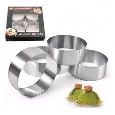 SET DE 4 MOLDES PARA TORTAS POSTRES