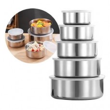 SET X 5 BOWLS C/TAPA