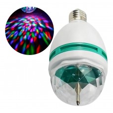LÁMPARA BOLA DE LUCES LED RGB GIRATORIA